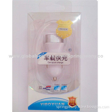 Double UBS On-board Quick Charge Car Charger, Contracted and Fashionable Appearance Design